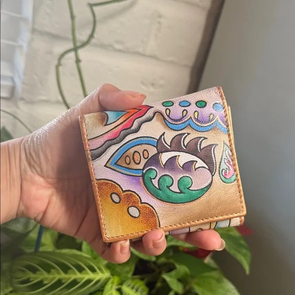 HANDPAINTED ABSTRACT WALLET 🎨 - Picture 1 of 17